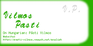 vilmos pasti business card